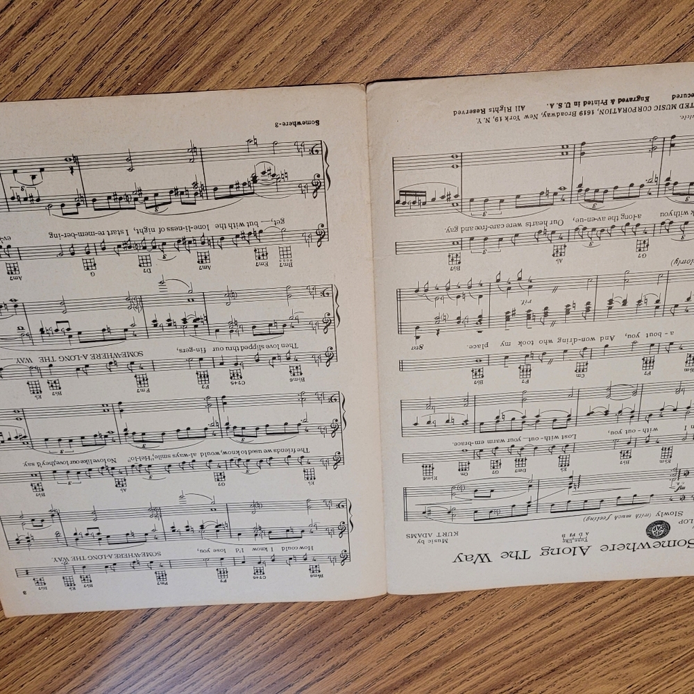 Somewhere along the way vintage Sheet Music - Picture 4 of 4